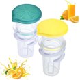 thumbnail image 1 of SSZMDLB 2Pcs Lemon Juicer, Manual Citrus Juicer for Lemon Orange Fruit, Plastic Hand Press Juicer, Portable Kitchen Gadget for Fresh Juice, Fruit Squeezer, 1 of 9