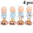 thumbnail image 2 of Coofit 4PCS Car Ornament Resin Cute Little Monk Figurine Desktop Decoration, 2 of 10