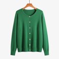 thumbnail image 3 of Cameland Cardigan Veste Chandail Uni à Col Rond pour Femmes Chandail à Col Rond, 3 of 7