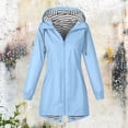 thumbnail image 4 of Besolor Imperméable pour Femmes à Rayures, Manteau de Pluie avec Capuchon, Coupe-Vent Léger, Vestes de Randonnée en Plein Air, 4 of 5