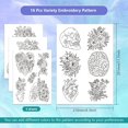 thumbnail image 2 of HLONK 4 Sheets 16Pcs Wedding Dress Water Soluble Hand Sewing Stabilizers for Fabric 11.6x8.2 Inch Embroidery Stitch Practice Embroidery Patterns Transfers for Embroidery Beginners Lovers, 2 of 7