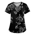 thumbnail image 1 of Birdeem Mode de la Saint-Patrick pour Femmes, Col en V, Décontracté, Manches Courtes, Imprimé, Poches, Hauts Blouse pour Dames, 1 of 6