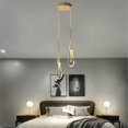 thumbnail image 4 of Crystal Pendant Light Modern LED Lantern LED Hanging Lamp for Dining Room Kitchen Foyer 2 Head, 4 of 8