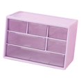 thumbnail image 4 of 3 Layers Desktop Drawer Storage Box 6 Grids Jewelry Beauty Lens Organization Box for Small Items Purple, 4 of 10