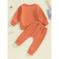 thumbnail image 4 of Faithtur 2PCS Baby Girls Fall Outfits Long Sleeve Rainbow Print Sweatshirt + Pants Set Toddler Clothes, 4 of 9