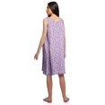 thumbnail image 4 of Moomaya Robe de Nuit Trapèze en Coton pour Femmes à Col Rond avec Patte de Boutonnage, 4 of 6