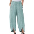 thumbnail image 1 of Birdeem Womens Fashion Casual Spring and Summer Solid Color Stripe Long Wide Leg Trousers, 1 of 4