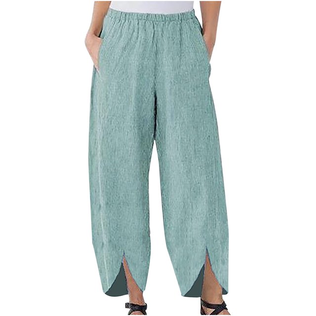 Birdeem Womens Fashion Casual Spring and Summer Solid Color Stripe Long Wide Leg Trousers
