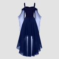 thumbnail image 4 of Robes Style Gothique pour Femmes Grande Taille Mode Robe Midi Corset Manches Longues Évasées Chiffon Fête Élégante, 4 of 5