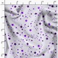 thumbnail image 2 of Soimoi Purple polyester Crepe Fabric Stars Star Printed Fabric 1 Yard 52 Inch Wide, 2 of 6