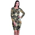 thumbnail image 2 of Moomaya Womens Full Sleeve Printed Midi Length Printed Bodycon Dress, 2 of 6