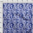 thumbnail image 3 of oneOone Cotton Silk Medium Blue Fabric Abstract Craft Projects Decor Fabric Printed By The Yard 42 Inch Wide, 3 of 4