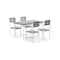 thumbnail image 5 of Eastvita Industrial 5-Piece Dining Table Set for 4-Rectangular Table with 4 Chairs/Ideal for Small Kitchens/Apartments (Grey), 5 of 5