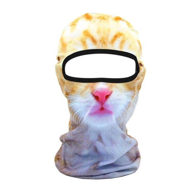 Visage pour Cyclisme - Visage d'Animal 3D avec Oreilles pour Festivals de Musique, Raves, Fêtes d'Halloween, Activités Extérieures