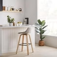 thumbnail image 2 of Bouclair Tabouret en Tissu Beige et Bois Naturel, 2 of 6