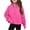 Hot Pink, variant on Milgrthf Toddler Baby Boys Girls Oversized Hoodies Sweatshirts Kids Crewneck Fashion Solid Color Drop Shoulder Hooded Pullover Purple 7 Years