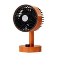 thumbnail image 2 of Portable Desktop Fan Infinitely Adjustable Gears Strong Quiet Wind, Heavy Duty Personal Cooling Fan with Foldable Design, USB Rechargeable Mini Fan for Home Office Bedroom Travel Desk, Orange, 2 of 6