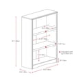 thumbnail image 4 of Corliving Quadra Engineered Wood 3-Tier Adult Bookcase with 2 Adjustable Shelves, 4 of 4