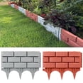 thumbnail image 2 of Plastic Garden Retaining Fence Brick Look Edging Border Outdoor Landscape Edging Fence Decorative Picket Panel for Flower Beds Paths Lawns Yard, 2 of 8