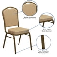 thumbnail image 2 of HERCULES Series Crown Back Stacking Banquet Chair in Burgundy Fabric - Gold Frame, 2 of 9