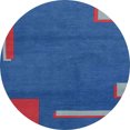 thumbnail image 1 of Ahgly Company Tapis d'Intérieur Ronds Abstraits Bleu Saphir Abstrait pour Aire, 4 Pieds Rond, 1 of 6