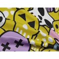 thumbnail image 4 of oneOone Rayon Yellow Fabric Skull Sewing Material Print Fabric By The Yard 56 Inch Wide, 4 of 5