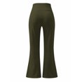 thumbnail image 3 of Innerwin Bas Couleur Unie Pantalons de Yoga pour Femmes Entraînement Taille Élastique Pantalons Simples Vert Armée TG, 3 of 6