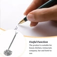 thumbnail image 4 of ZLight Ballpoint Pens Metal Wedding Ball Pen Guest Smooth Writing Tool Bank Counter Business Office Accessory Big Jewel/Silver 1Set, 4 of 6