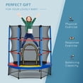 thumbnail image 4 of Outsunny Trampoline pour Enfants avec Enceinte pour 3 à 6 Ans, Multicolore, 4 of 10