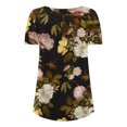 thumbnail image 5 of SMihono Hauts pour Femmes Été Décontracté Mode Féminine T-shirt Imprimé Ample Manches Courtes Blouse Col Rond Hauts Décontractés T-shirt Oversize pour Femmes, 5 of 5
