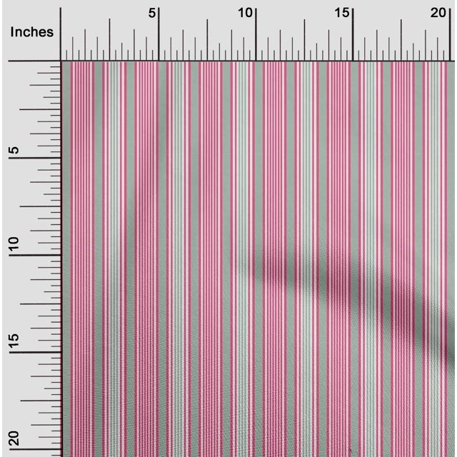 oneOone Coton Imprimé à Rayures Multicolores Tissu par Yard 56 Pouces de Large