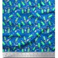 thumbnail image 1 of Soimoi Modal Satin Fabric Heart & Lighter Men Printed Fabric 1 Yard 42 Inch Wide, 1 of 3