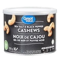 thumbnail image 1 of Great Value Cashews with Sea Salt & Black Pepper 200g, 1 of 5
