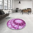 thumbnail image 4 of Ahgly Tapis Rectangulaire Lavable en Machine Intérieur Transitionnel Violet Violet, 3 Pieds x 5 Pieds, 4 of 7