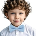 thumbnail image 4 of Xfvqtps Boys Bow Tie Solid Color Bowties Adjustable Neckties for Uniform School Party Light Blue, 4 of 7