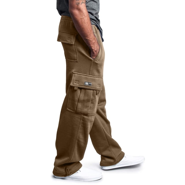 Kcodviy Men's Rope Loosening Waist Sock Solid Color Pocket Trousers 12 Gift Loose Sports Trousers Comfortable Memory Foam Poplin Pants Stitched Crease Pants