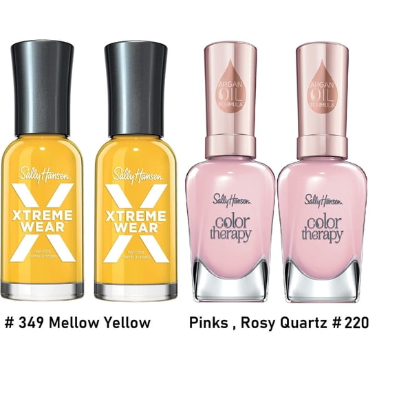 Sally Hansen Combo Pack Color Therapy Pinks , Rosy Quartz - 220 & Xtreme Mellow Yellow -360