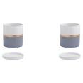 thumbnail image 2 of kurtrusly Ceramic Flower Pots For Small Spaces And Easy To Maintain Herbs Ceramic Flowerpot Ceramic Pot Planter Eco-friendly gray 11*11 2Set, 2 of 6