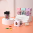 thumbnail image 3 of Transparent Plastic Paperclip Holder - Desktop Dispenser, Large Capacity, Easy to Operate, For Office Supplies, 3 of 5