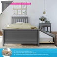 thumbnail image 2 of BEDSMART Solid Wood Twin Size Bed With Trundle | Gray, 2 of 7