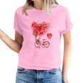 thumbnail image 2 of Meichang Chemises pour Femmes Joyeuse Saint-Valentin Hauts T-Shirts Graphiques Cœur en Bonbon Hauts Col Rond Coupe Ample Manches Courtes T-Shirts Saint-Valentin pour Femmes, 2 of 5