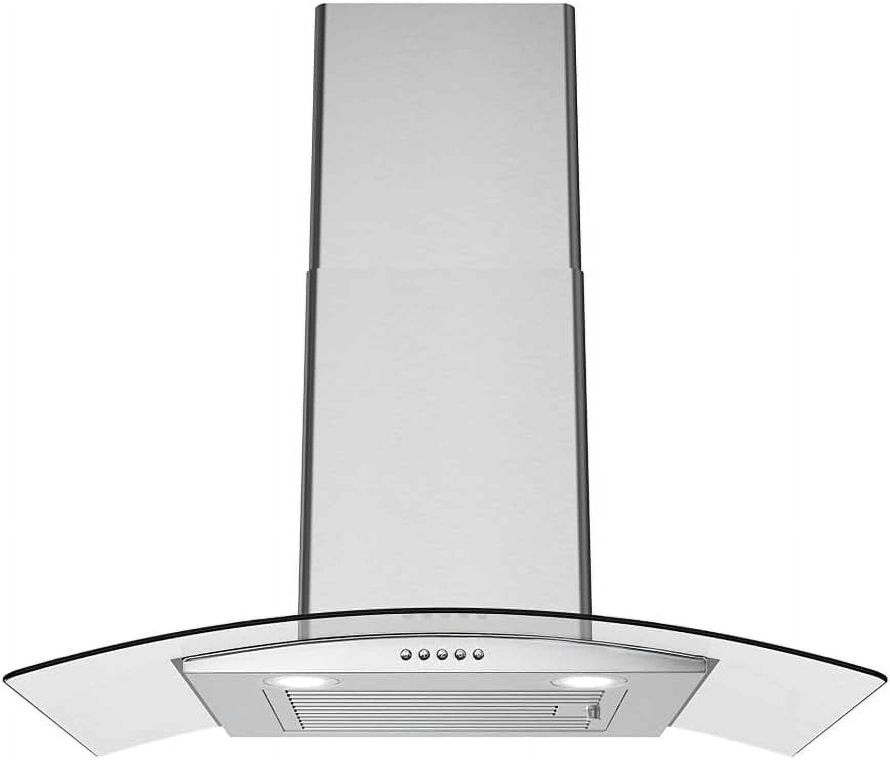 Streamline 30 in. Girardi Ducted Wall Mount Range Hood in Brushed Stainless Steel with Baffle Filters, Push Button Control, LED Lights