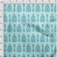 thumbnail image 3 of oneOone Georgette Viscose Fabric Leaves & Floral Ethnic Printed Craft Fabric BTY 42 Inches Wide, 3 of 4