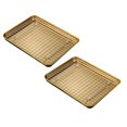 thumbnail image 1 of 1 Ensemble de Moules de Cuisson en Acier Inoxydable Plateau Rectangulaire Plateau de Rangement pour Aliments Assiettes d'Apéritif Fond Plat Moule de Cuisson Grille de Refroidissement Égouttoir pour Plats de Cuisson Fournitures de Cuisine Grille Ménagère Cuisson, 1 of 9