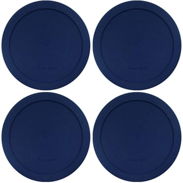 Couvercles pour Contenants Ronds en Verre Pyrex And Anchor Works (2 Tasses, Bleu - Lot de 4)