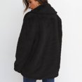 thumbnail image 5 of jsaierl Women's Autumn/Winter Solid Color Cardigan Plush Lapel Coat Tops, 5 of 5
