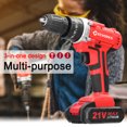 thumbnail image 2 of Household Multifuctional 21V Electric Drill 3 Working Modes 2 Speed Control Stepless Speed Regulation Rotation Ways Adjustment 25 Gears of Torques Adjustable Lithium Screwdriver, 2 of 8