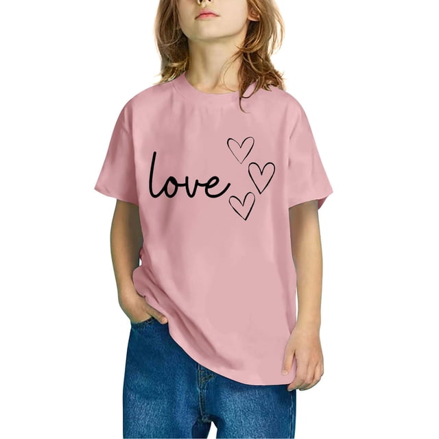 Rbaofujie T-Shirts Graphiques pour Fille à Imprimé Floral à Manches Courtes à Col Rond T-Shirts Hauts