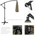thumbnail image 3 of 10FT Offset Patio Umbrella, 8 Ribs Hanging Cantilever Outdoor Market Umbrella with Cross Base and Crank for Backyard, Deck, Garden, Poolside, 3 of 8