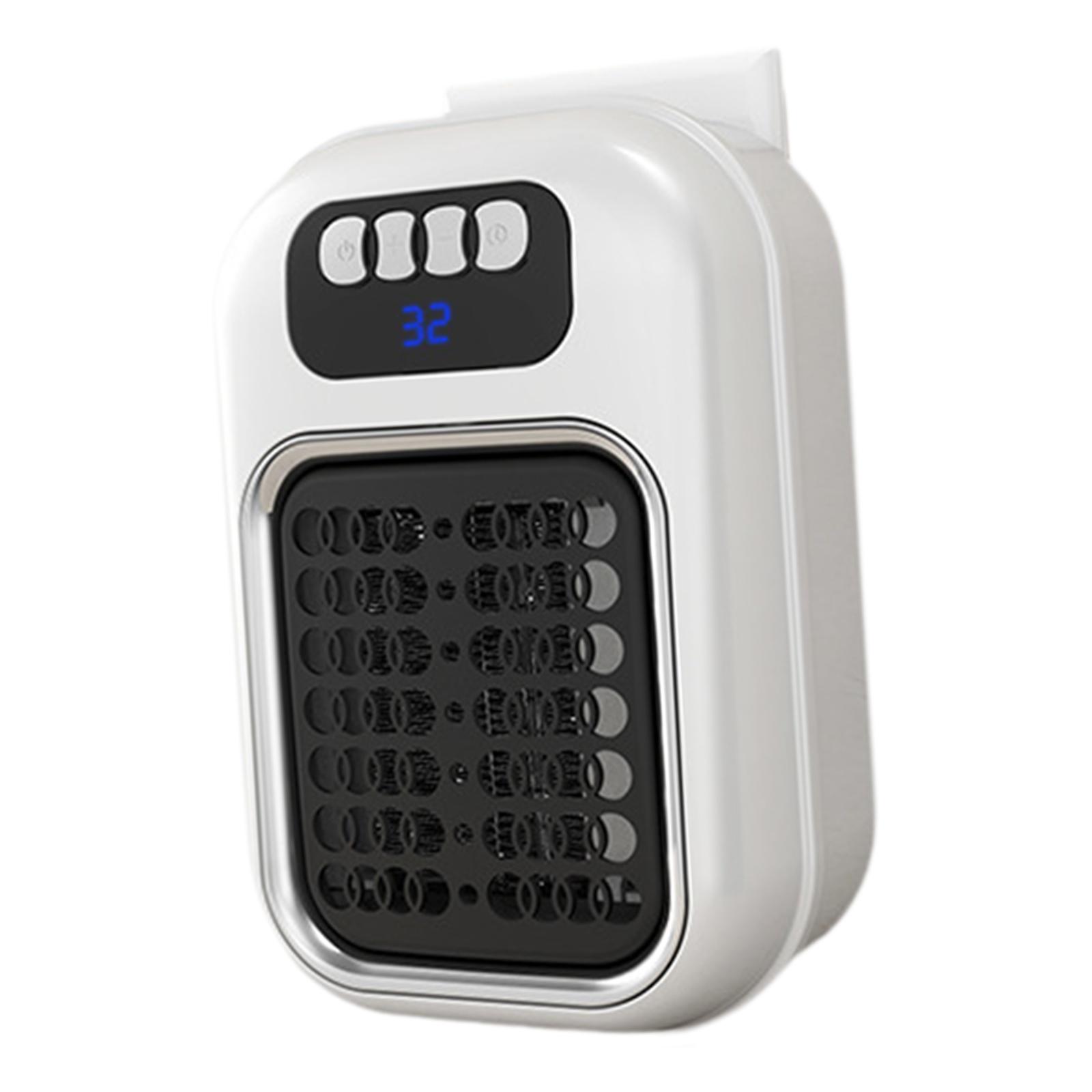 Abbracc Wall Outlet Space Heater Electric Space Heater Overheat Protection Wall Mounted White